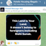 "This land is your land. It doesn't belong to foreigners including Rishi Sunak"
