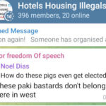"These paki bastards don't belong here in the west"